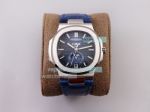 Swiss Replica Patek Philippe Nautilus 57261A Watch Blue Dial Blue Leather